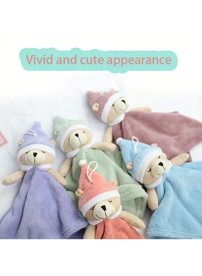 Blue Cartoon Bear Hand Towels Super Absorbent Quick Dry Microfiber Bath Kitchen Towels - Image 5